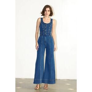 NWT Ani Sleeveless Denim Jumpsuit Sleeveless S